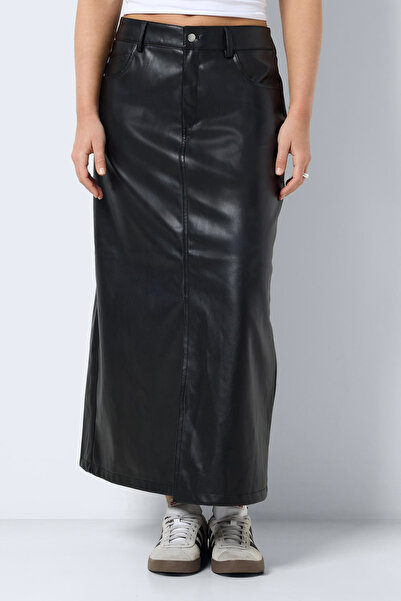 Noisy May FUSTA MAXI NMKATH PU NW FRONT SLIT WVN