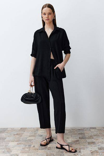 Trendyol Collection Aerobin Black Shirt and Trousers Set - Twoss24Au00038