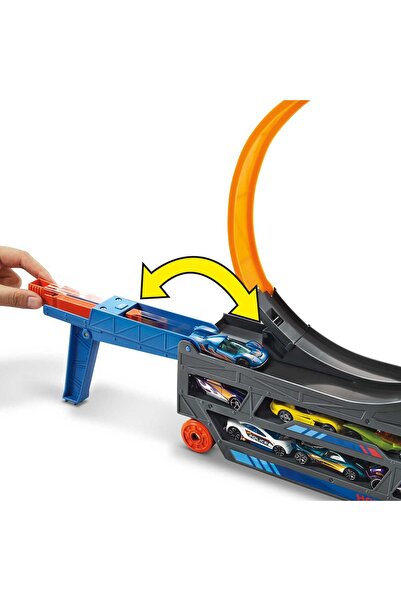 HOT WHEELS Hotwheels Standlı Set Transformers Atlayış 18 Araba Taşıyıcı Kapasiteli 1 Tane Hotwheels Araç Dahil