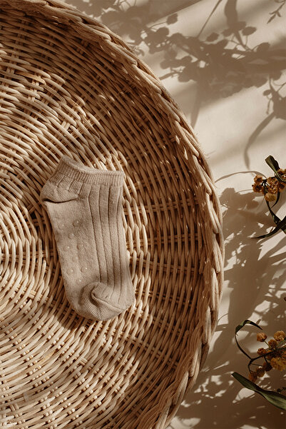 BABYBEK Short Cotton Socks - Beige