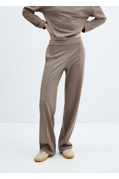 MANGO Woman Pants with decorative stitching