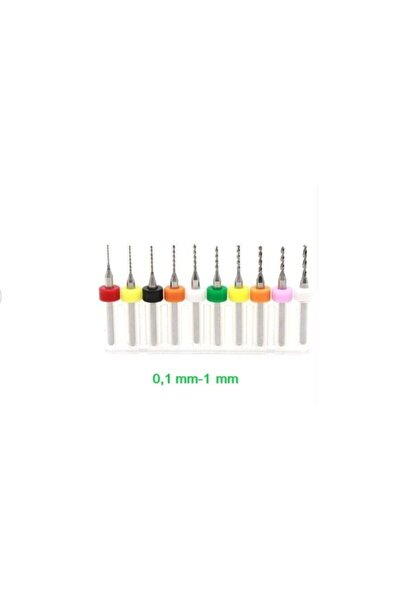 EmAyCenter 10 Parça 0.1 mm - 1.0 mm Tungsten Karbür Delme PCB Matkap Ucu
