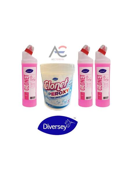 Diversey 4'lü Temizlik Paketi 3 Adet Extra Banyo Temizleyici + 1 Adet Beyazla...