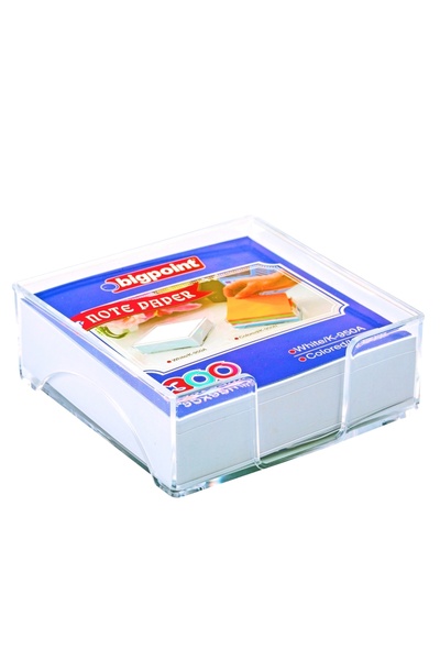 Bigpoint Acrylic Cube Note Holder Full White 95x95mm - 5 Pieces