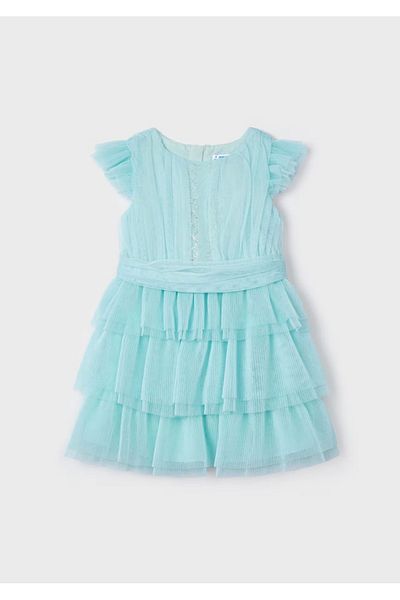 MAYORAL LIMI Girl's Stone Detailed Pleated Tulle Dress