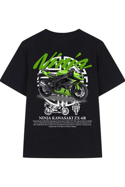 Touz Moda Μπλουζάκι Ninja Kawasaki Retro Printed