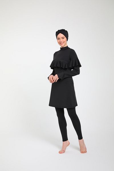 Chelly Μαγιό Hijab με μασίφ βολάν μανίκι