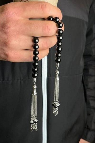 dergah tesbih Zaza Çakır Rosary - Oltu Stone Design