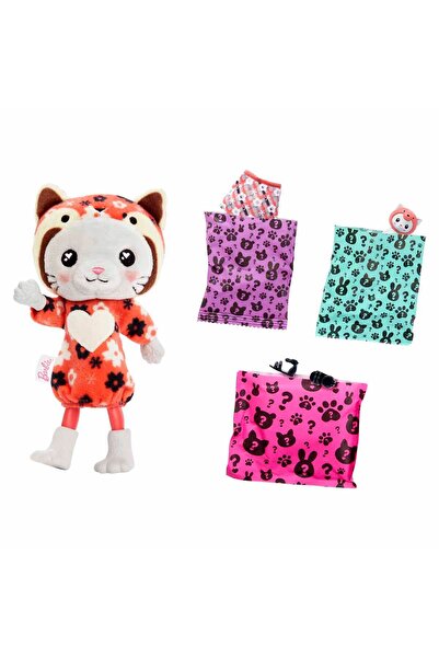 Barbie Chelsea Cutie Reveal Şirin Kostümler Serisi HRK27 - Kitty Red Panda