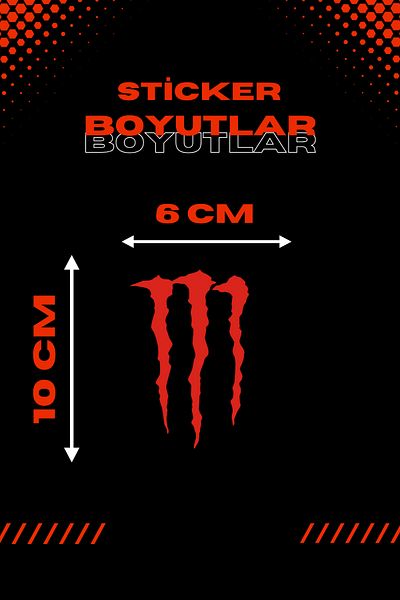 Banxtre Decorative Red Monster Sticker for Car-motor 10cmx6cm (1 PC)