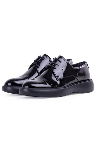 Pierre Cardin Pce-70915 Pánské klasické lakované boty na vysoké podrážce s maskaretem