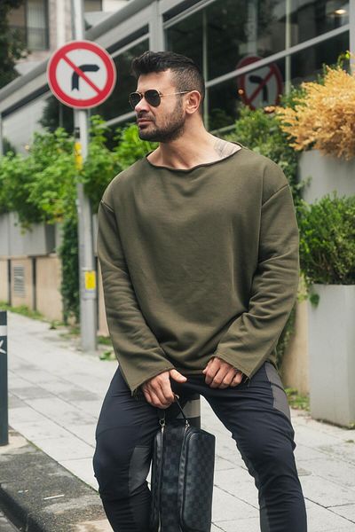 FAST EFFECT WEAR سويت شيرت كاجوال بدون خياطة مقاس كبير