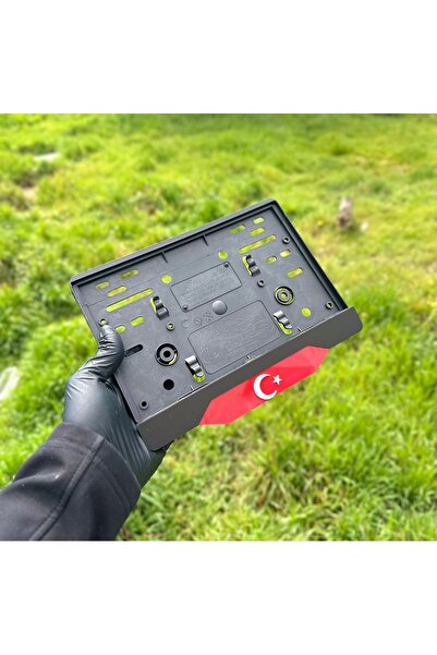 3dbaydesign ŞANLI TÜRK BAYRAĞI MOTOR PLAKALIK (Mat siyah parlak kırmızı)