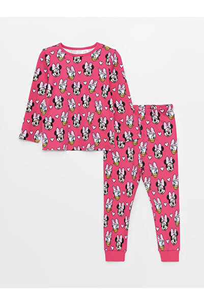 LC Waikiki LCW Baby - Minnie Mouse Printed Baby Girl Pajama Set, Crew Neck