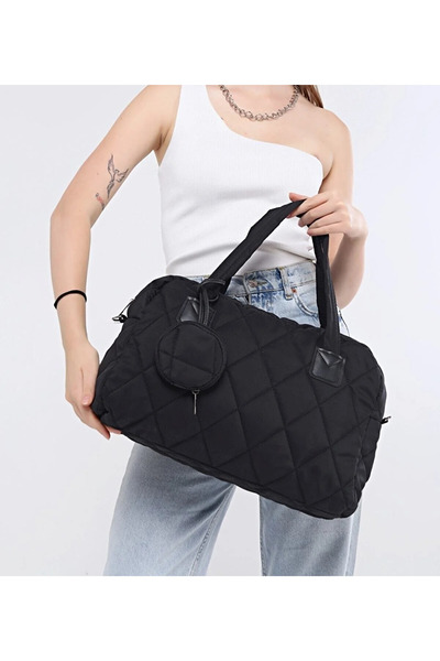 Ksburda Geantă de umăr neagră pentru femei Geantă de mână Geantă de bagaje Geantă de mână pentru femei Geantă de cruce Geantă de parașută Geantă de iarnă