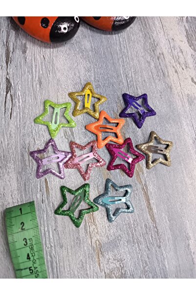 GALAXYBUTIQUE Брошка „Звезда“ (10 броя, различни цветове)