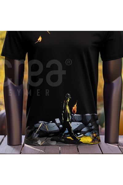 Crea Eymer Wear Stona Madenci з принтом Crea Eymer Wear Велосипедна комір 100...