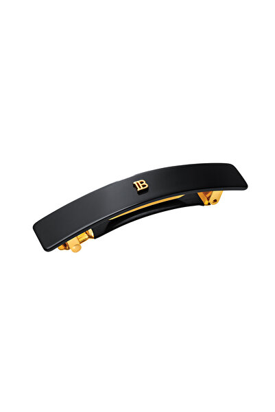 BALMAIN Cellulose Acetate Barrette pour Cheveux Medium Black