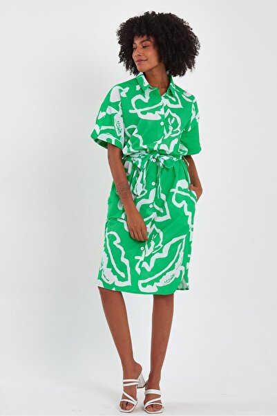 ALEXANDERGARDI Φόρεμα πουκάμισο με ζώνη (B23-009)