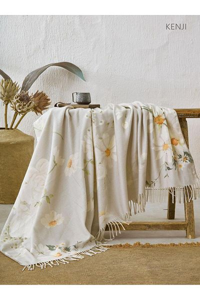 The Club Cotton BOHO SPECIAL PRODUCTION MULTI-PURPOSE FRINGED BLANKET KENJI 220X240 CM