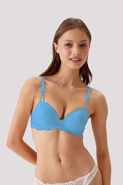 Pierre Cardin 6813 Pachet de 2 sutiene economice Milan - PushUp A. Set sutien din dantelă albastru-negru