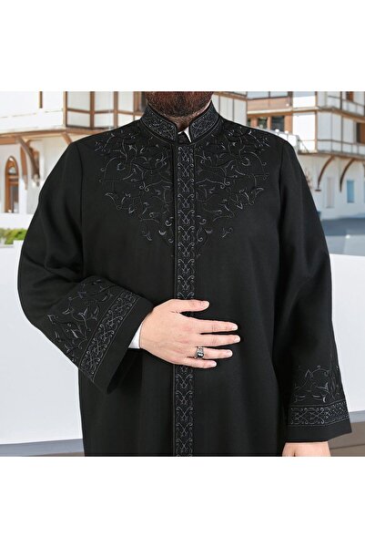 İkranur Kışlık Kaşe İmam Cübbesi Bergüzar Siyah