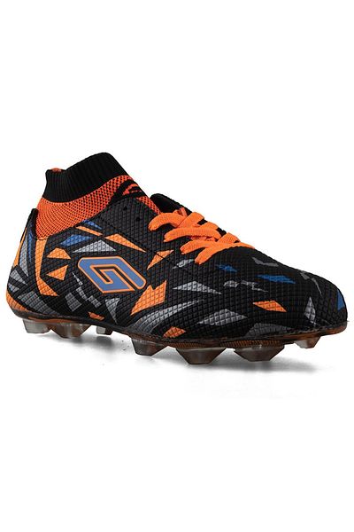 Altın Adım Turf Turf Gear Pantofi de fotbal Turf cu șosete la gleznă Noui pantofi de fotbal Dugana NEGRU - Portocaliu