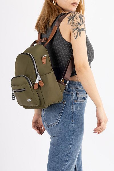 Getcho Bizzare Women's Daily Backpack Satin Waterproof Double Zipper Casual Use Model