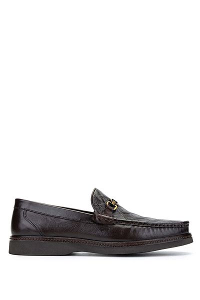 Tamer Tanca Men's Brown Genuine Leather Loafer Shoes