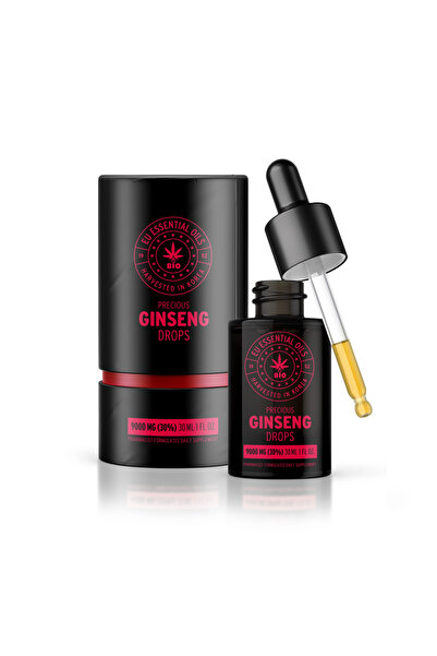 eu essential oils 1952 bio harvested in anatolia Ginseng Drops Kırmızı Ginseng Yağı 9000mg (%30) 30ml