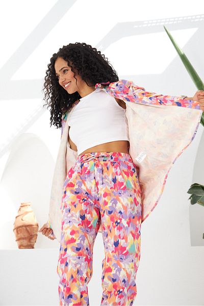 MİA NOURA pants patterned gabardine