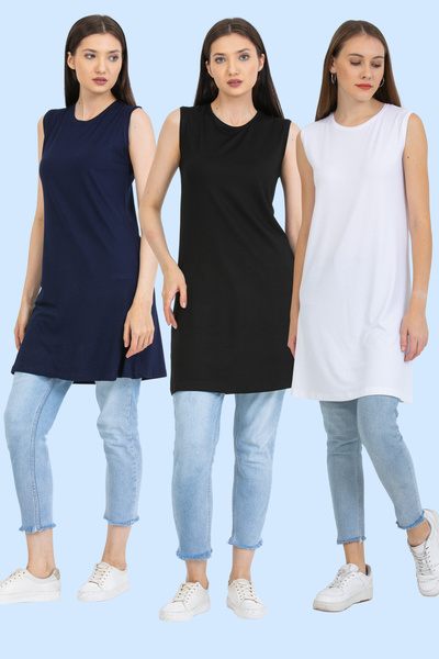 Pinkapple Örme Penye 3 Al 2 Öde 5 Al 4 Öde Kurtarıcı İçlik Kadın Tesettür Tunik