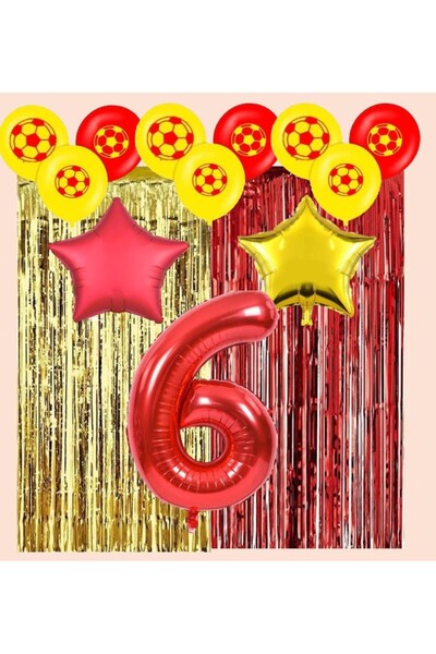 BEST PARTİ DOĞUM GÜNÜ PARTİ SÜSLERİ Sarı Kırmızı Taraftar Doğum Günü Parti Se...
