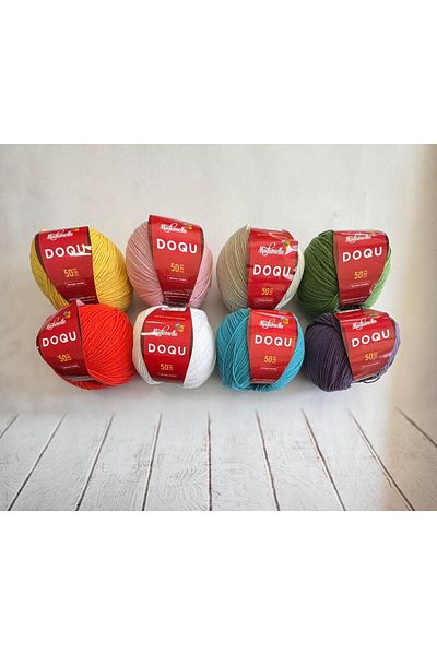 MİNAHOBİ DOQU Baby Soft Cotton (amigurumi και Punch String) 8 τεμάχια