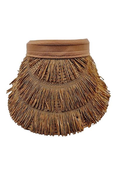 Mood Agenda Women's Tasseled Straw Visor Hat