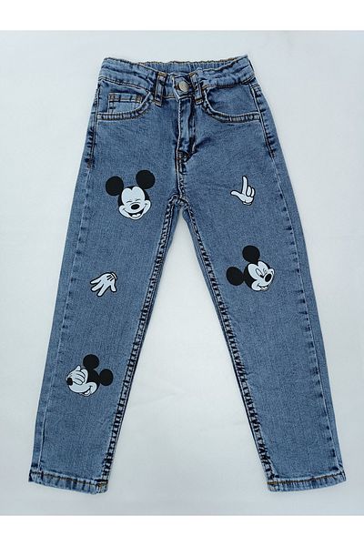 JABBER jeans male child mickey light blue