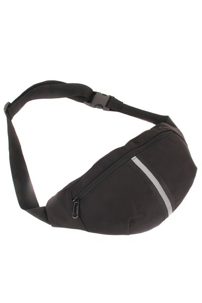 Beutel Unisex Black 2 Compartment Shoulder and Waist Bag