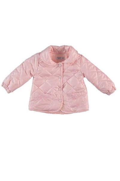 Dear Enika MonaRoza Kız Bebek Yaka Detaylı Pembe Bebek Mont 22-545