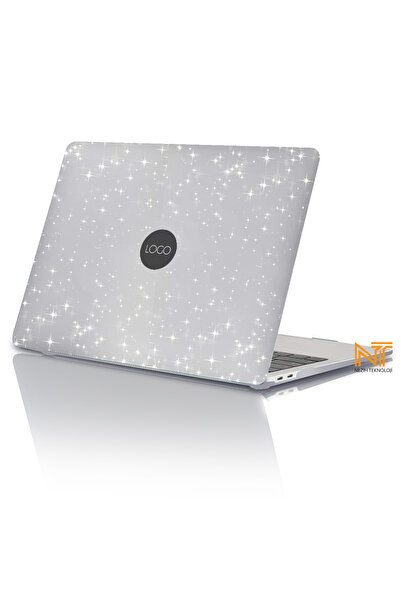 Nezih Case Macbook Air 13.6 M2 A2681 / M3 A3113 / M4 A3240 Uyumlu Simli Tasarım 360 Derece Tam Korumalı Kapak