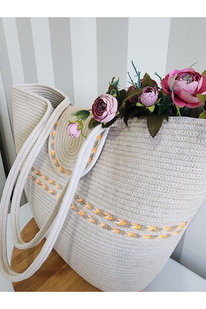 Yektayla Handmade beach bag, shoulder bag, straw bag, rope bag