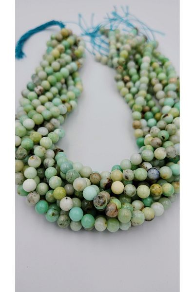 Yüksel Boncuk Σειρά από φυσική πέτρα Chrysoprase 6 mm