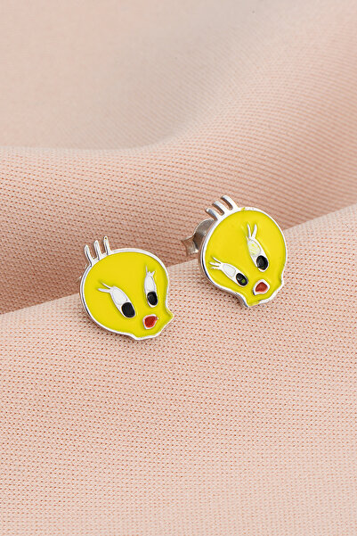 Bilsen Store Gümüş Tweetty Civciv Çoçuk Küpesi