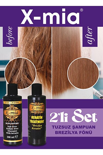 x-mia Brezilya Fönü Keratini&tuzsuz,sülfatsız Şampuan 200 ml