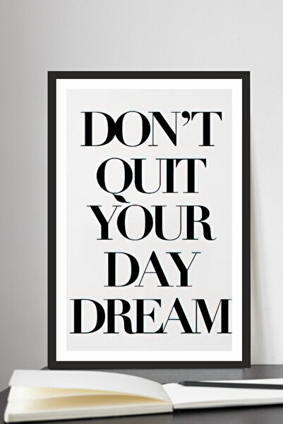 Cadran Motto Written Frame Look Mdf Table