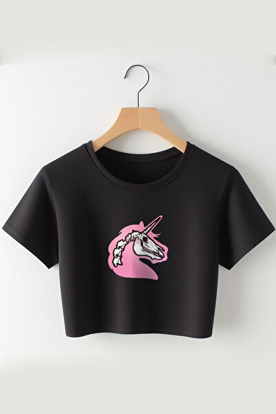 Vordevia Jednorog Štampano 2024 Koquette Moda Oversize kroj okrugla kragna Sk...