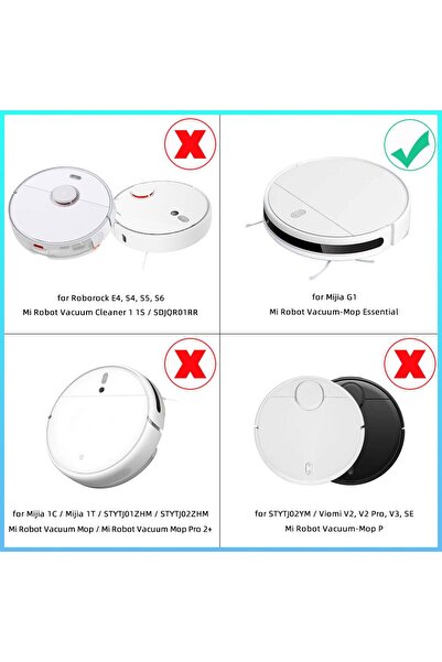 Supurgeavm Xiaomi Mi Robot Vacuum Mop Essential 2 - G1 / Mjstg1 Συμβατό σετ 2 τεμαχίων σκούπας και αναπλήρωσης