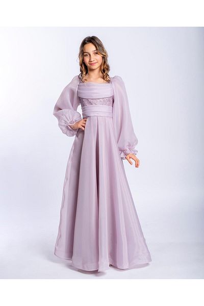 RÜYAM ÇOCUK Balloon Sleeve Evening Dress