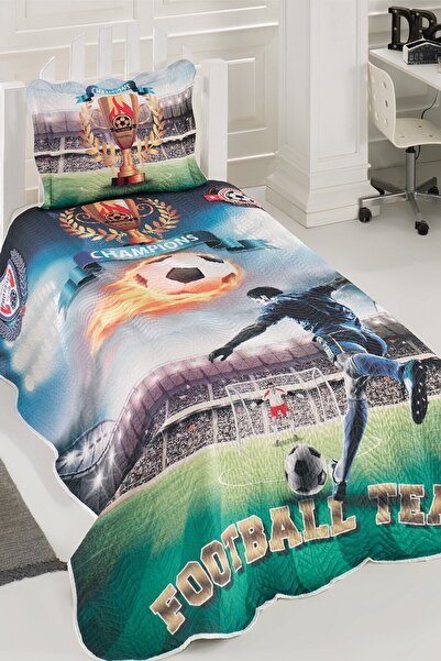 ŞENER HOME Örtüm Champions Одномісне покривало для ліжка з капітоне