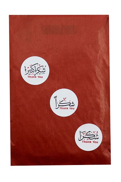 reprodesign Thank You Sucran Printed Adhesive 4 cm Round Label 24 Pieces,
