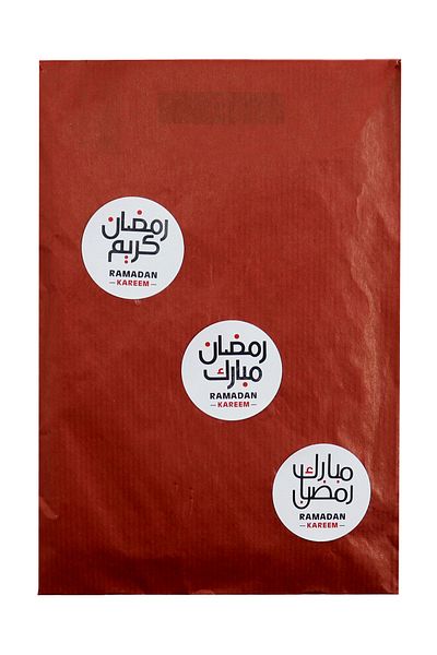 reprodesign Ramadan Kareem Printed Adhesive 4 cm Round Sticker 24 Pieces, Happy Eid